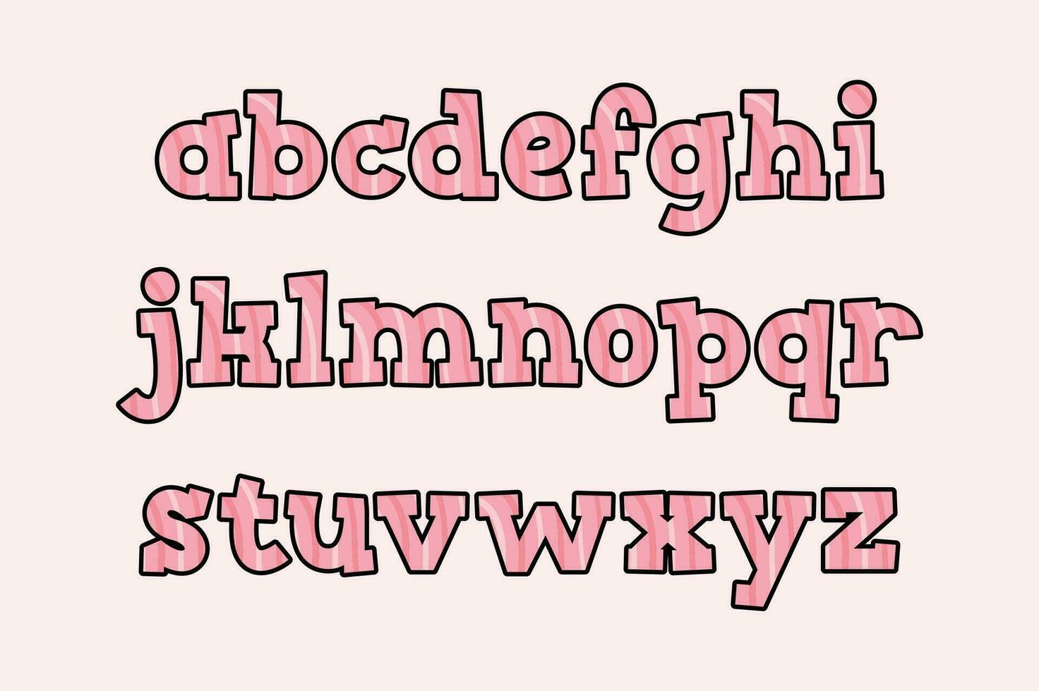 Versatile Collection of Pink Harmony Alphabet Letters for Various Uses vector