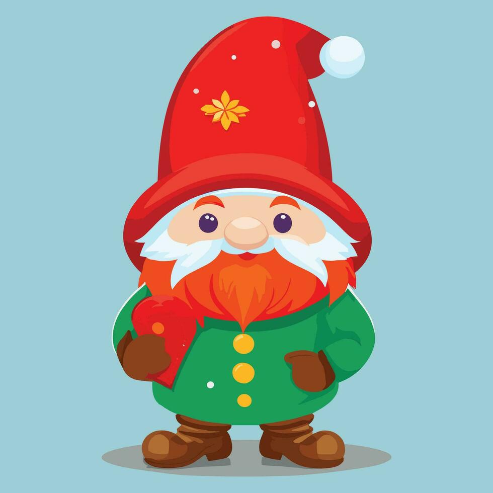 Gnome Dwarf Christmas Illustration vector