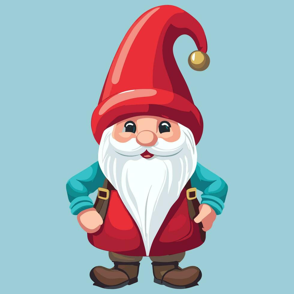 Gnome Dwarf Christmas Illustration vector
