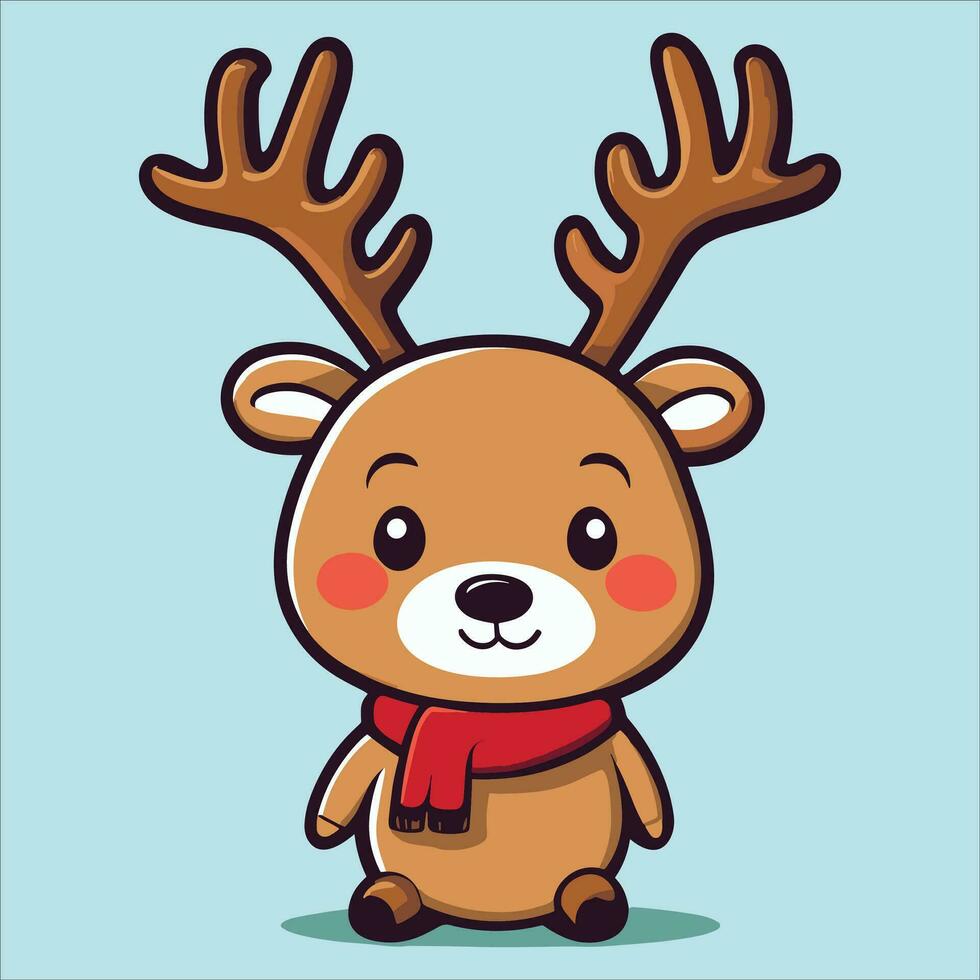 Cute Reindeer Illustration vector