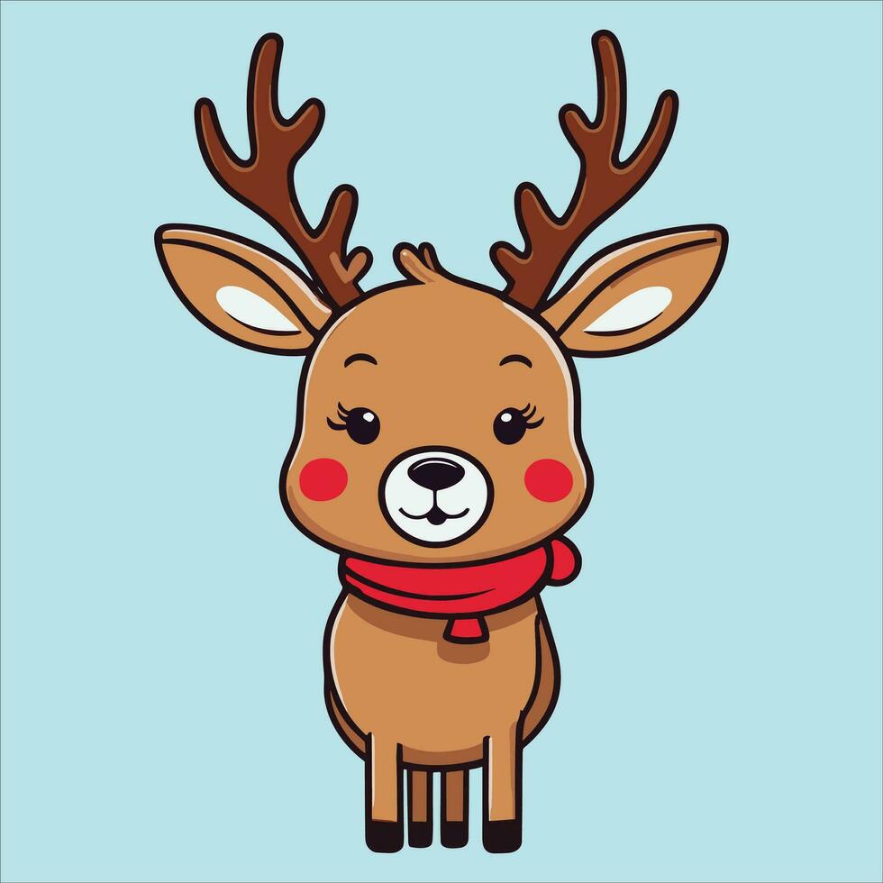 Cute Reindeer Illustration vector