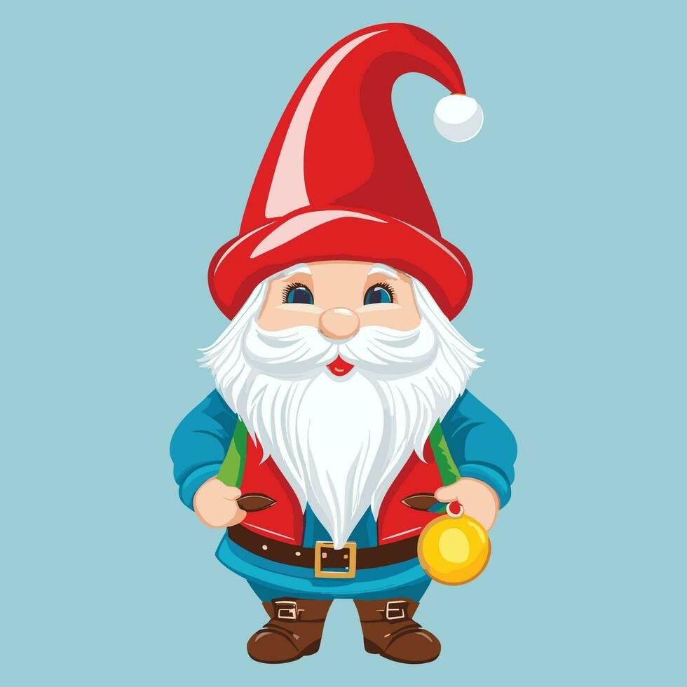 Gnome Dwarf Christmas Illustration vector