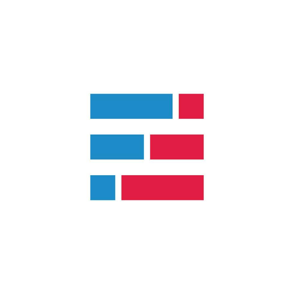 abstract letter ft colorful square logo vector