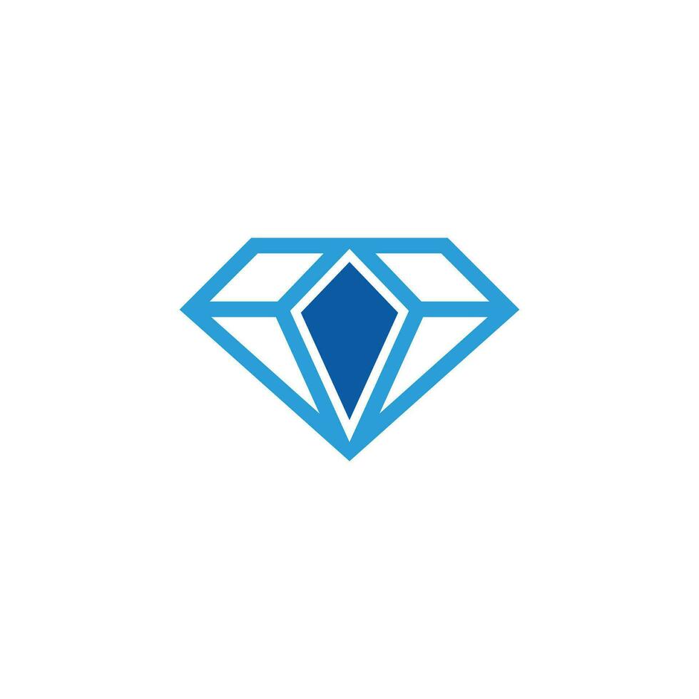 sencillo geométrico centrar azul diamante sencillo vector