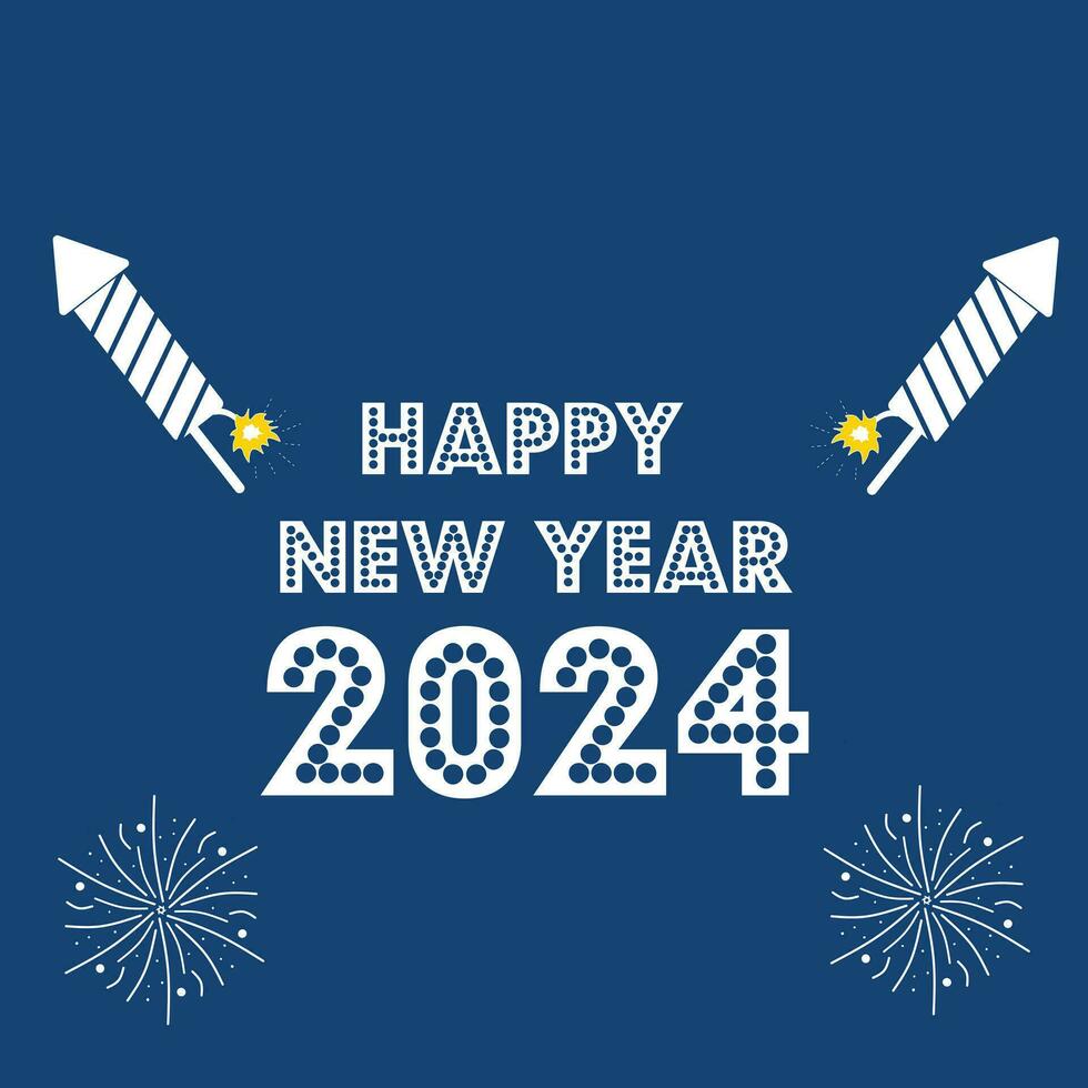 Happy new year 2024 vector