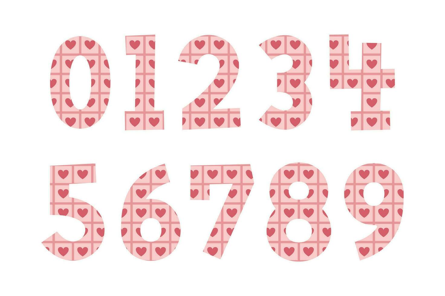 Versatile Collection of Lovely Numbers for Various Uses vector