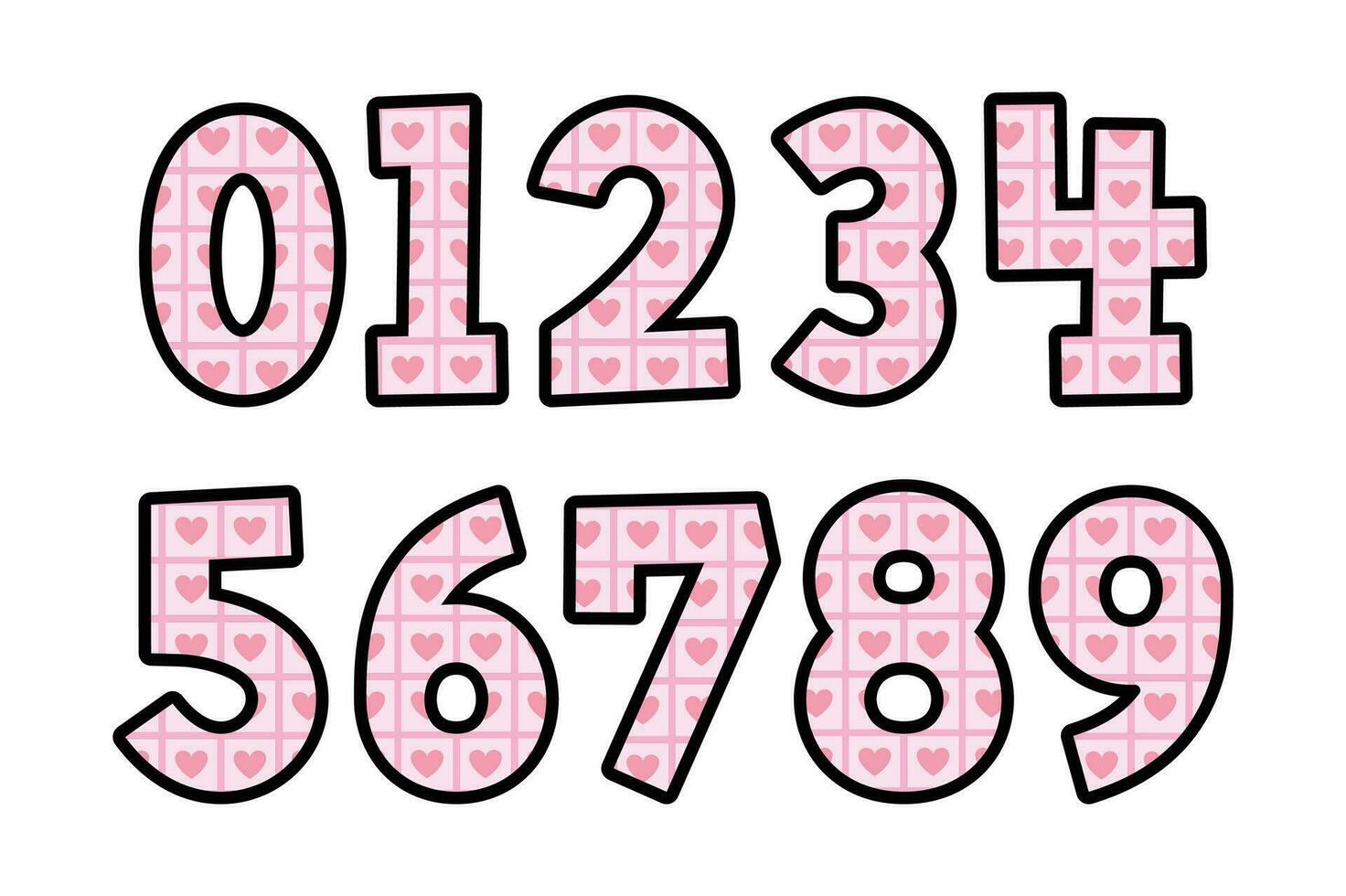 Versatile Collection of Lovely Numbers for Various Uses vector