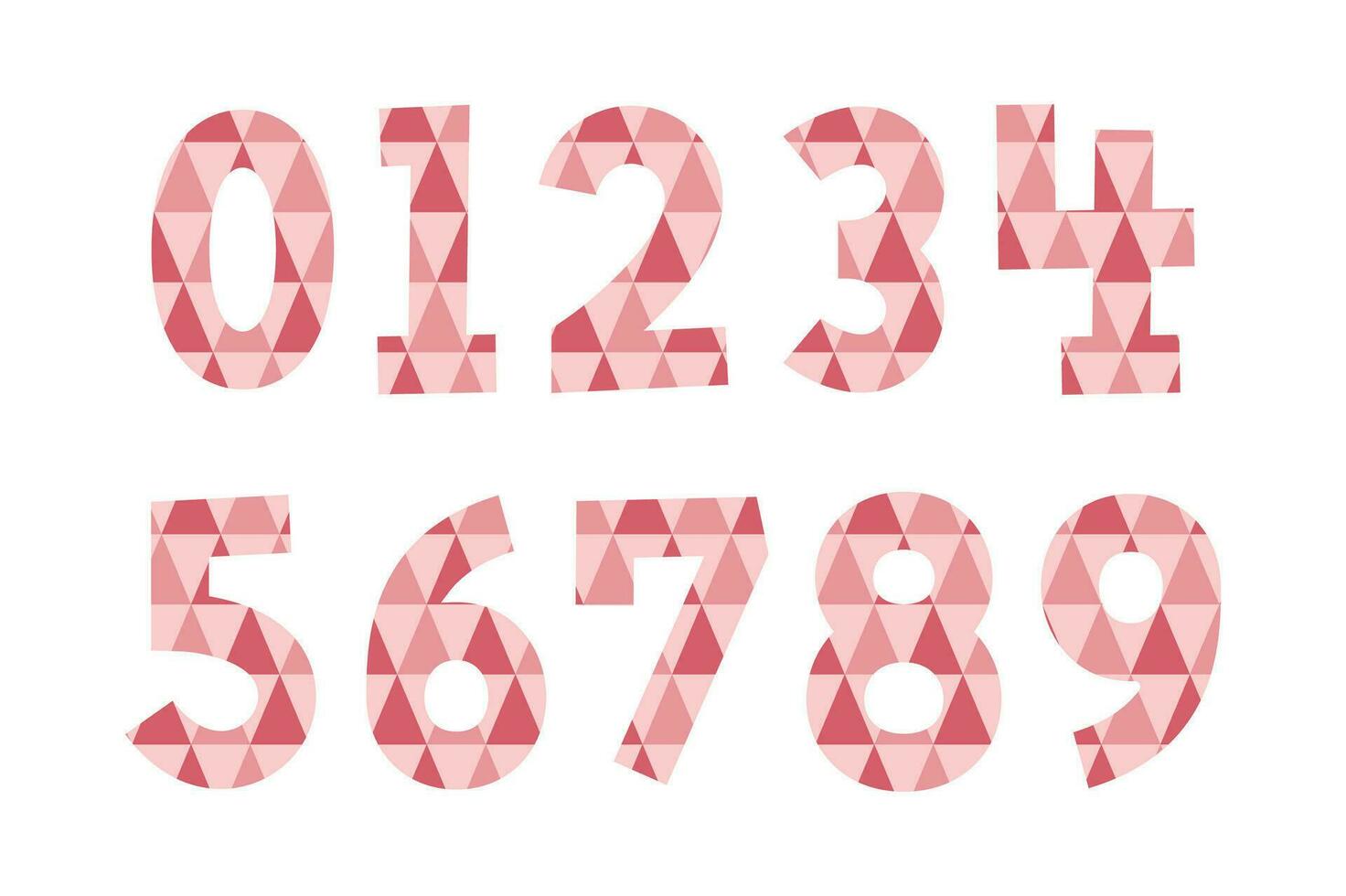 Versatile Collection of Pink Zigs Numbers for Various Uses vector