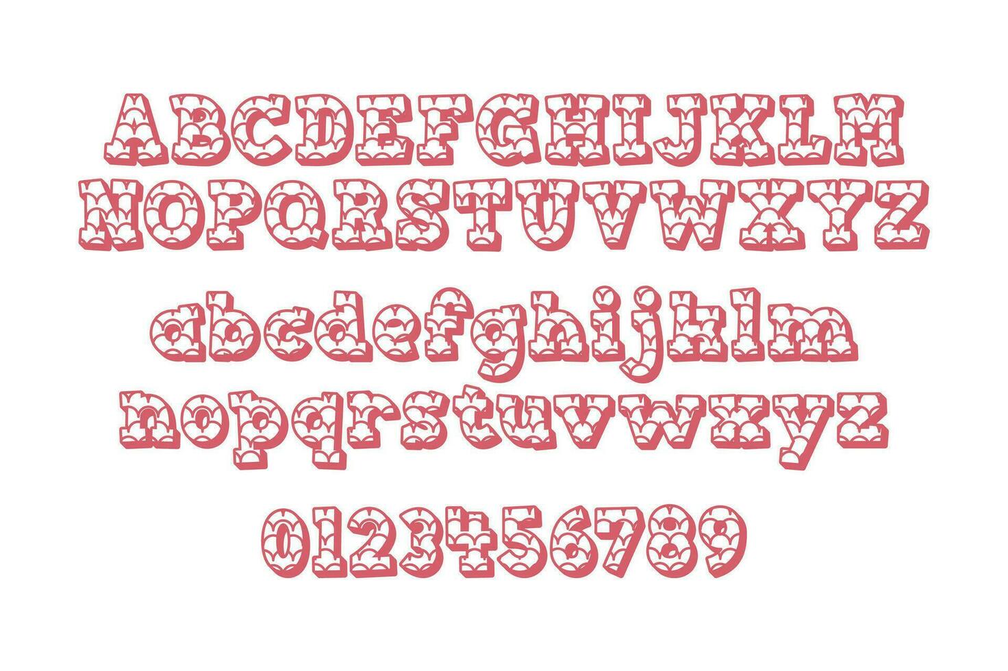 Versatile Collection of Valentine Numbers and Alphabet Letters for Various Uses vector