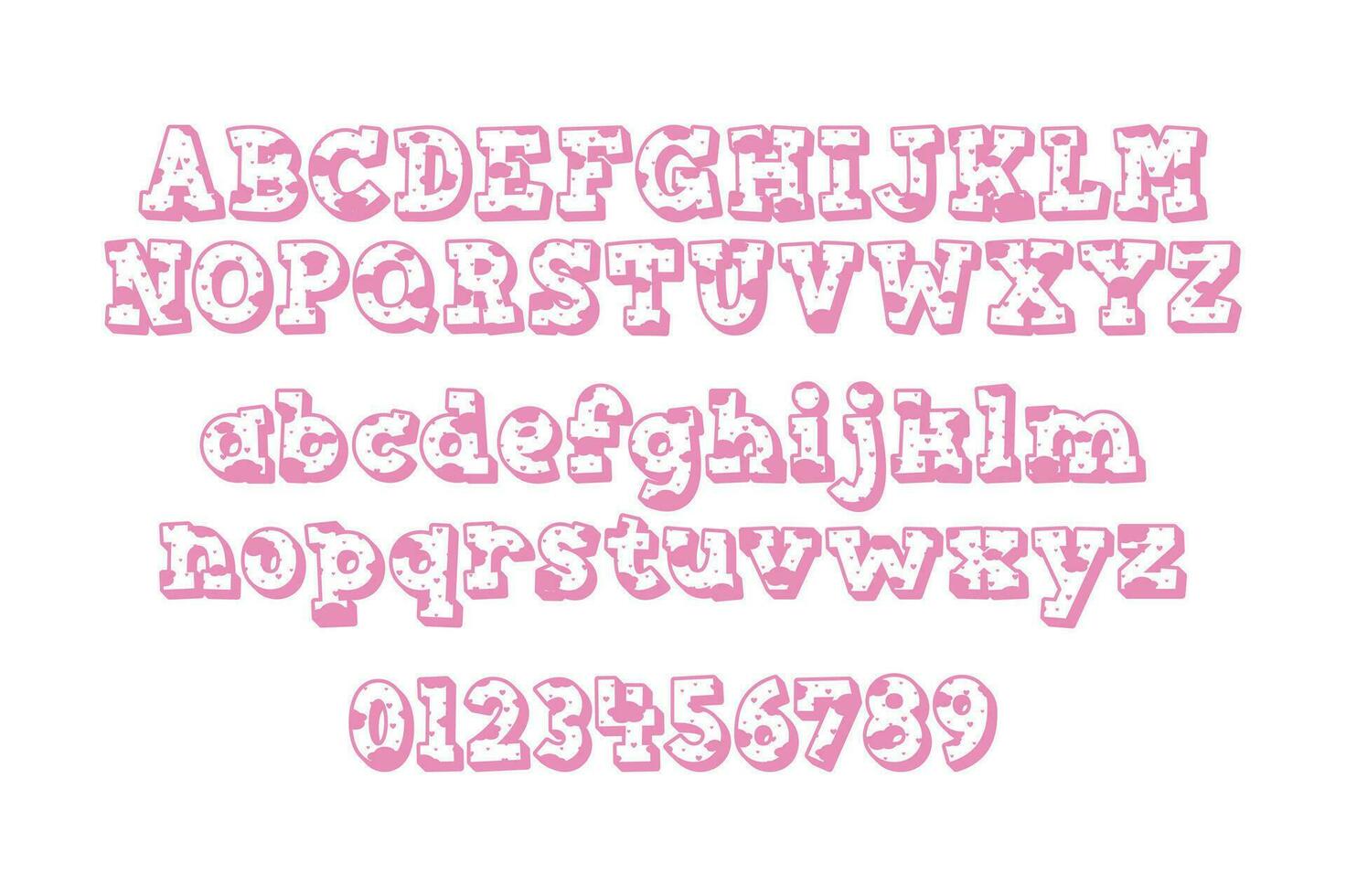 Versatile Collection of Valentine Numbers and Alphabet Letters for Various Uses vector