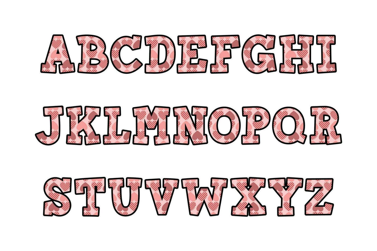 Versatile Collection of Romantic Alphabet Letters for Various Uses vector