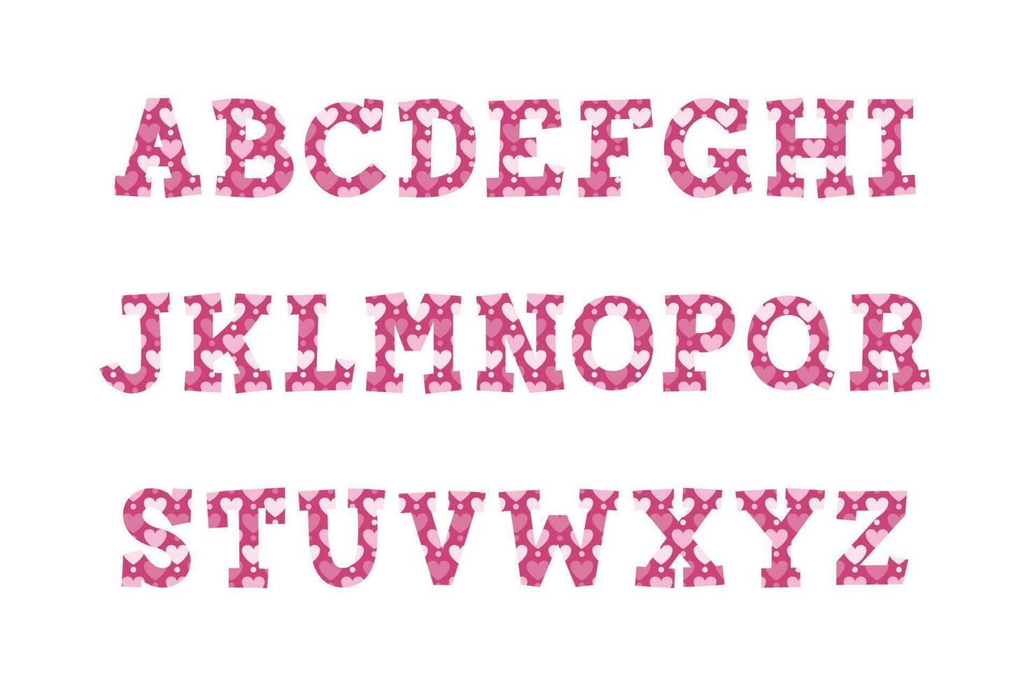 Versatile Collection of Eternal Love Alphabet Letters for Various Uses vector