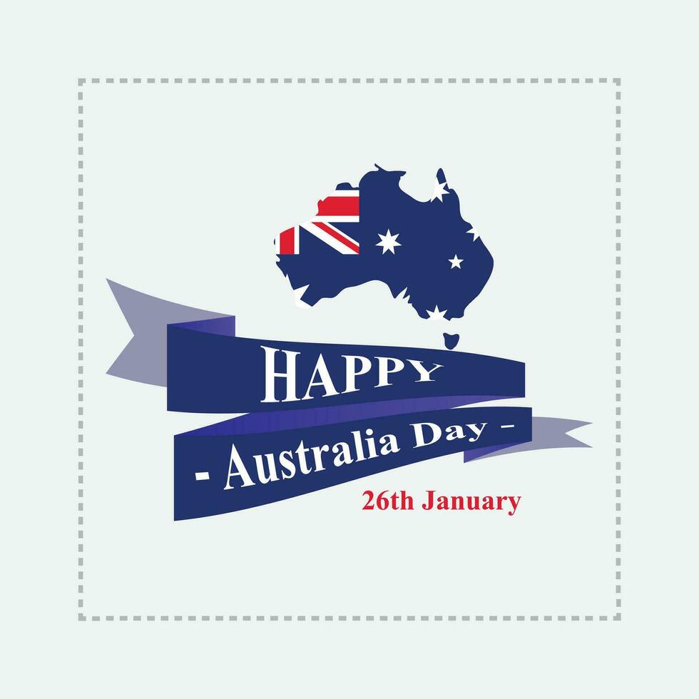 Happy Australia Day element template poster vector