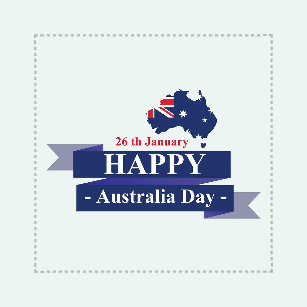 Happy Australia Day element template poster vector