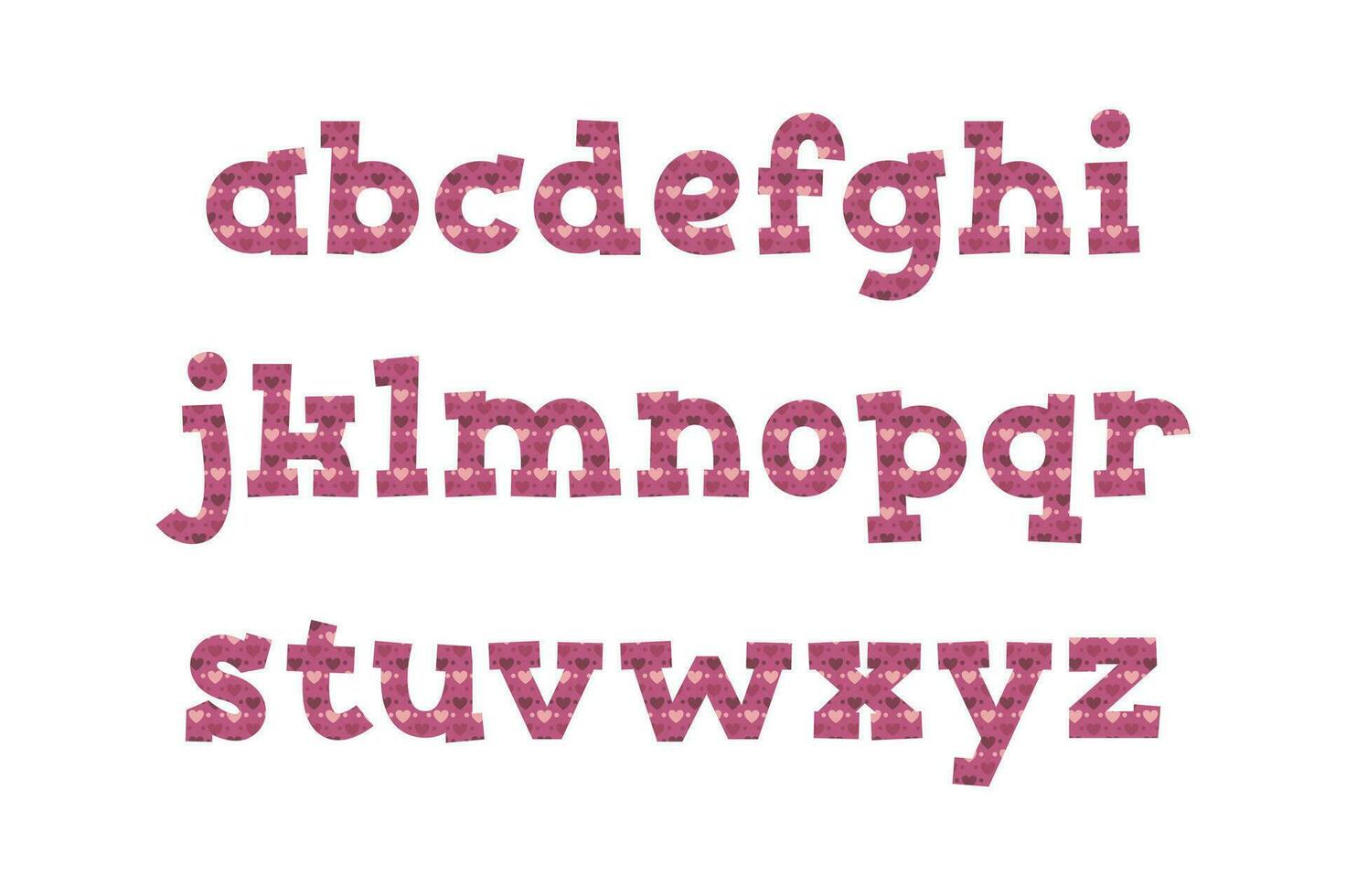 Versatile Collection of Kisses Alphabet Letters for Various Uses vector