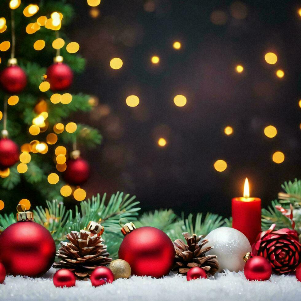 AI generated Christmas or New Year Banner Background photo