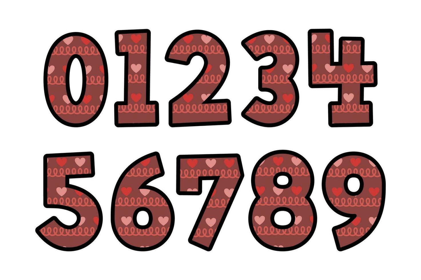 Versatile Collection of Sweet Serenade Numbers for Various Uses vector