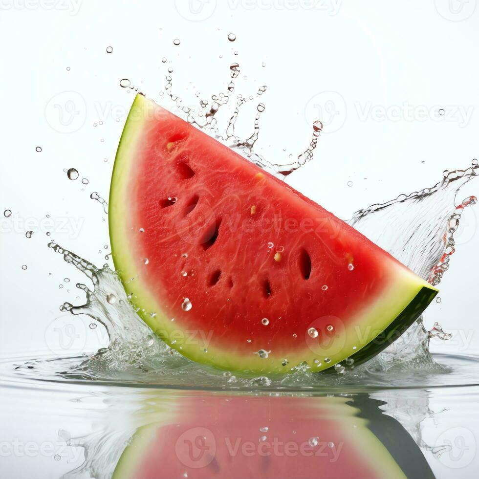 AI generated High resolution Photo of watermelon on white background