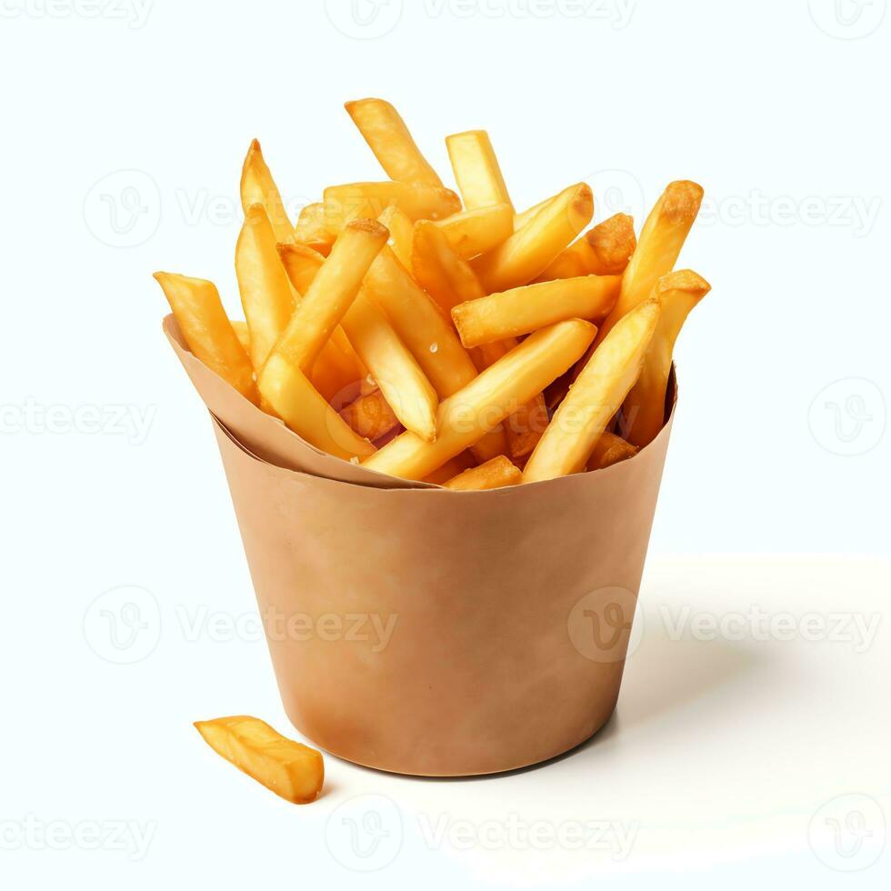 AI generated potatoes french fries real photo photorealistic