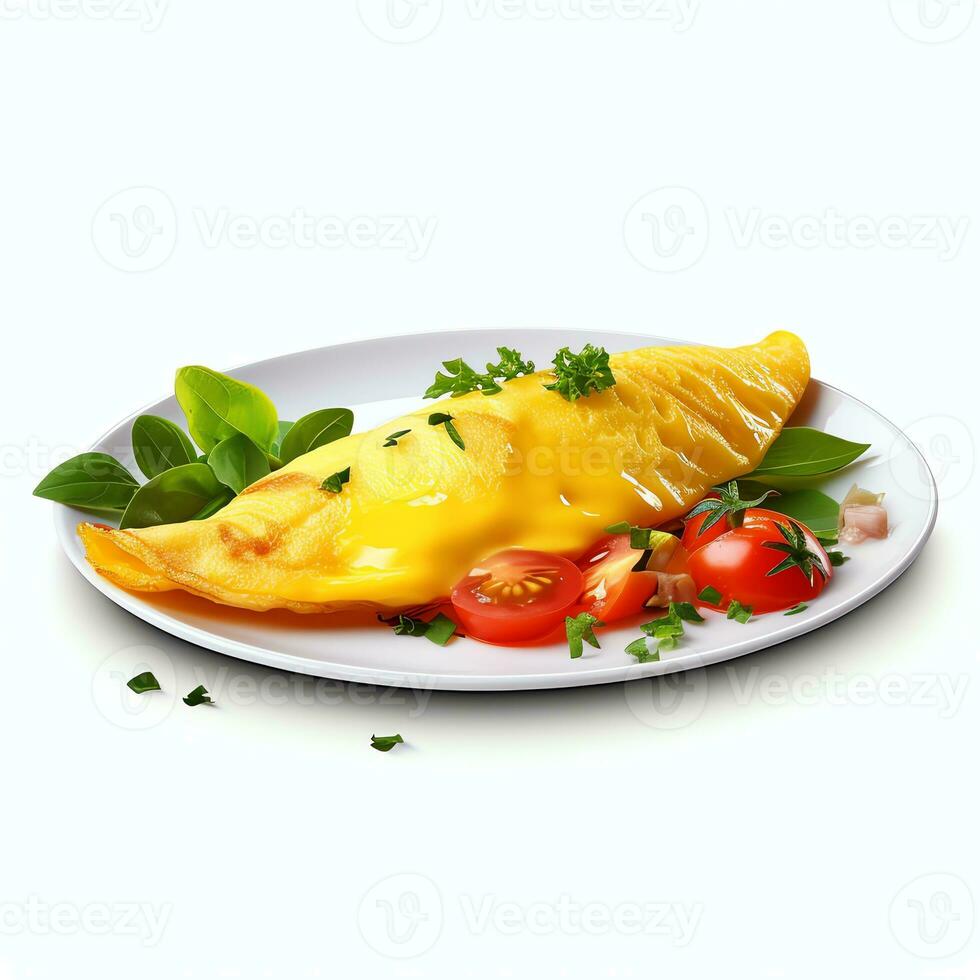 AI generated omelet real photo photorealistic stock photography