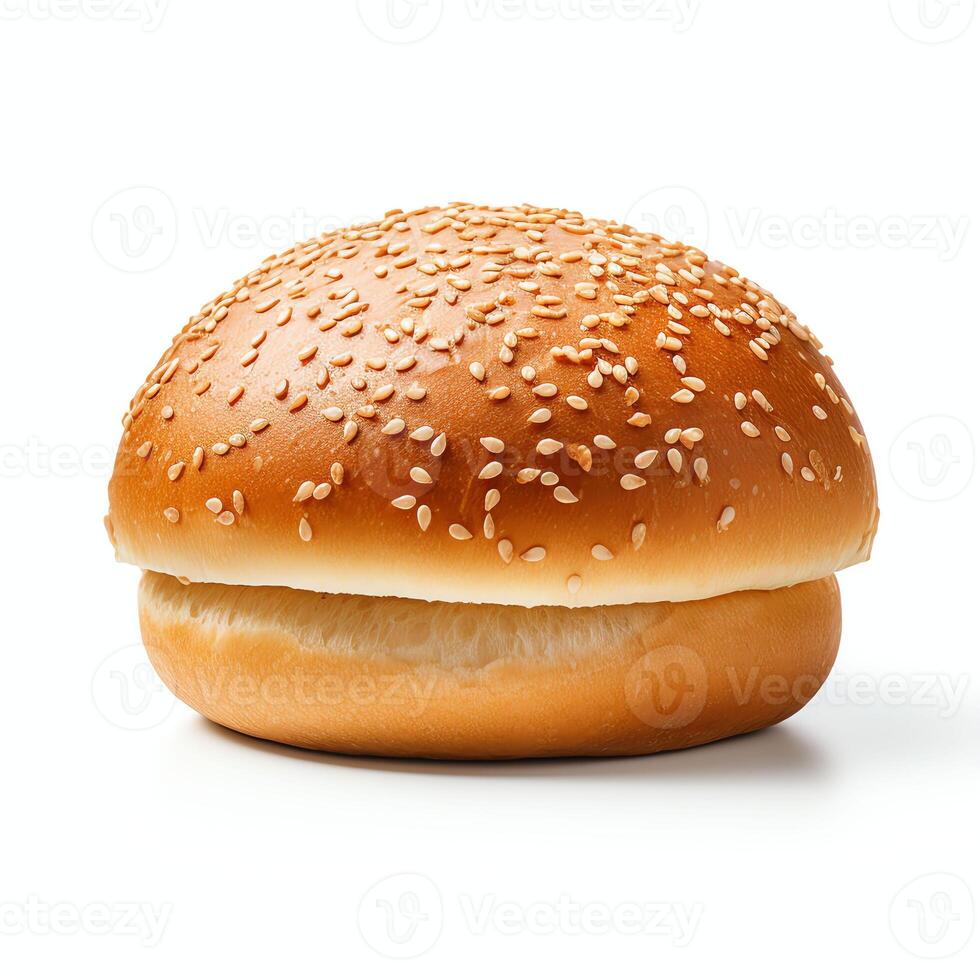 AI generated hamburger bun real photo photorealistic stock photo