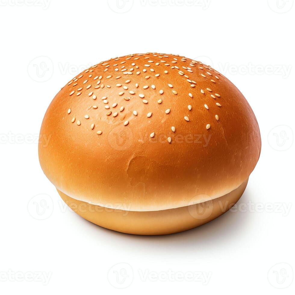 AI generated hamburger bun real photo photorealistic stock photo