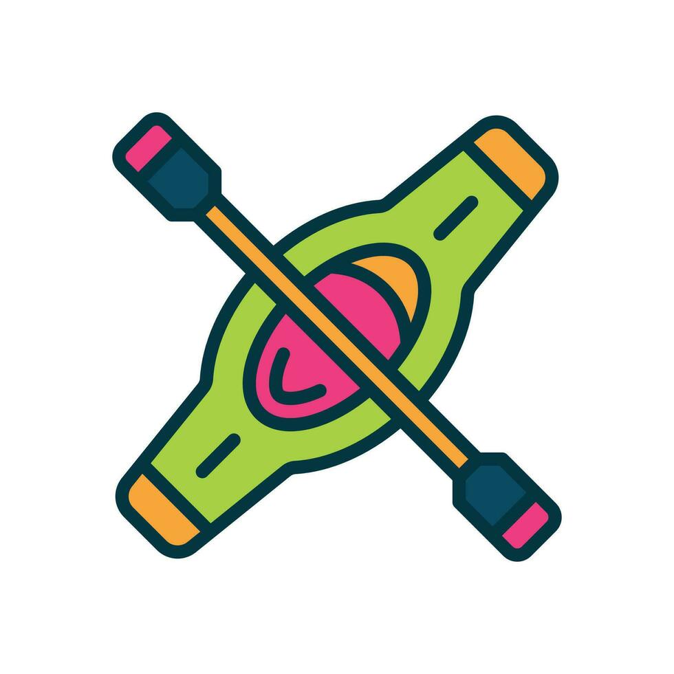 kayak icon. vector filled color icon for your website, mobile, presentation, and logo design.