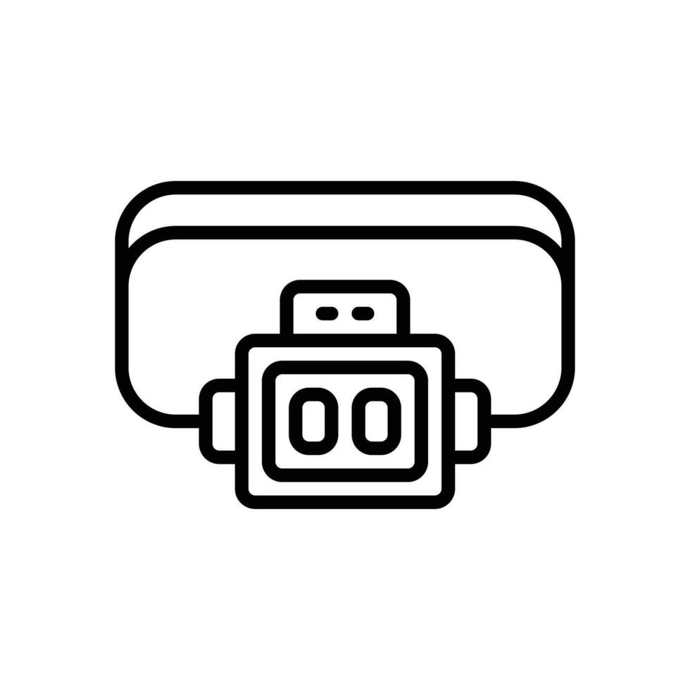 headlamp icon. vector line icon for your website, mobile, presentation, and logo design.