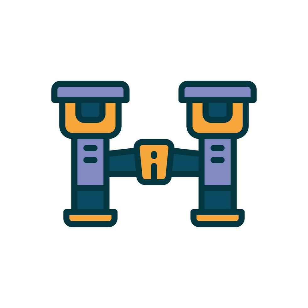 binocular icon. vector filled color icon for your website, mobile, presentation, and logo design.