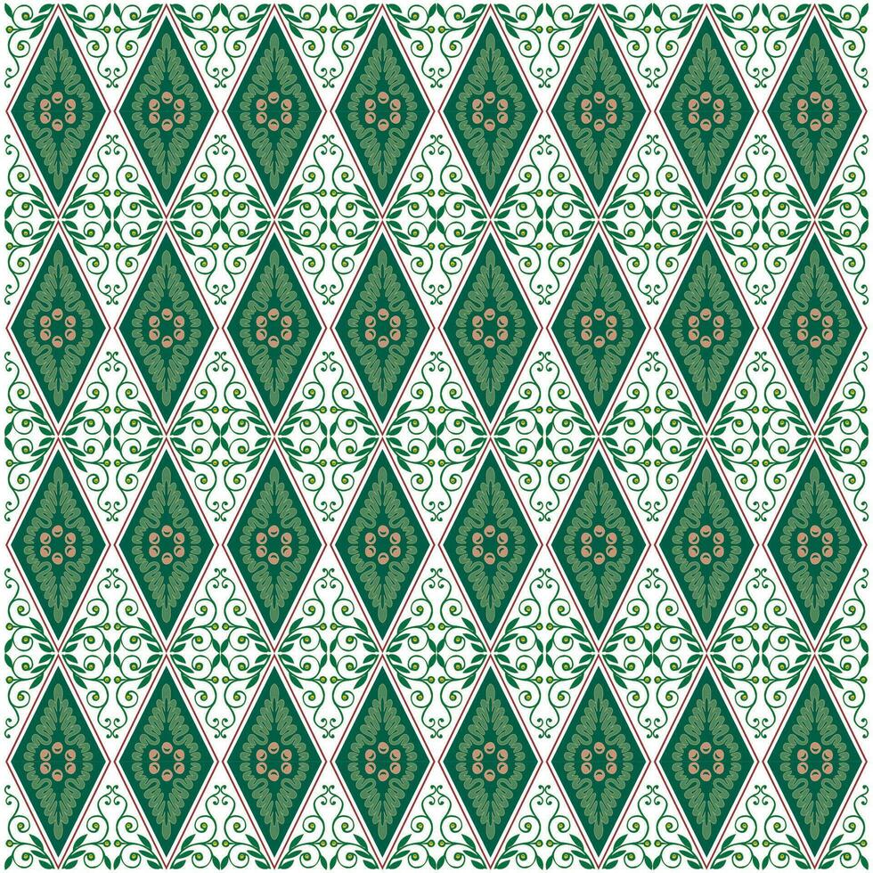 Abstract background with repeating floral ornament pattern vector