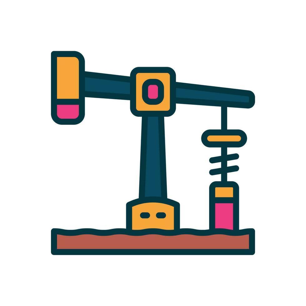 oil pump icon. vector filled color icon for your website, mobile, presentation, and logo design.