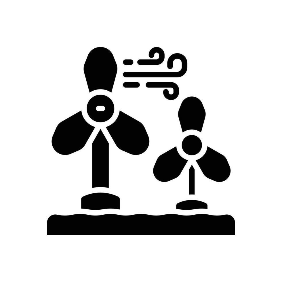 wind turbine icon. vector glyph icon for your website, mobile, presentation, and logo design.
