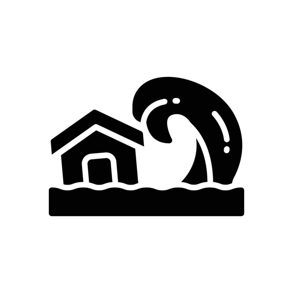 tsunami icon. vector glyph icon for your website, mobile, presentation, and logo design.