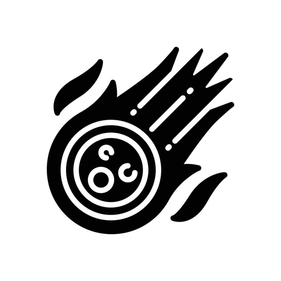 meteor icon. vector glyph icon for your website, mobile, presentation, and logo design.