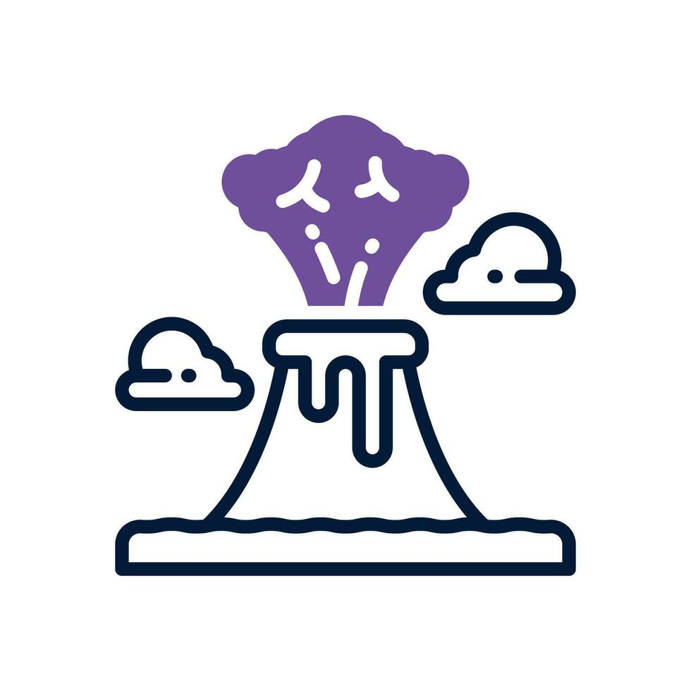 volcano icon. vector dual tone icon for your website, mobile, presentation, and logo design.