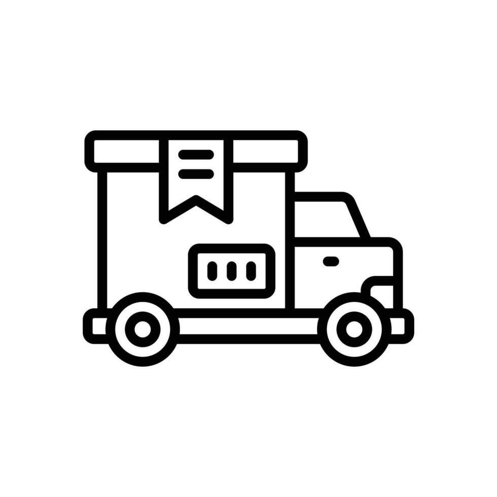 delivery truck icon. vector line icon for your website, mobile, presentation, and logo design.