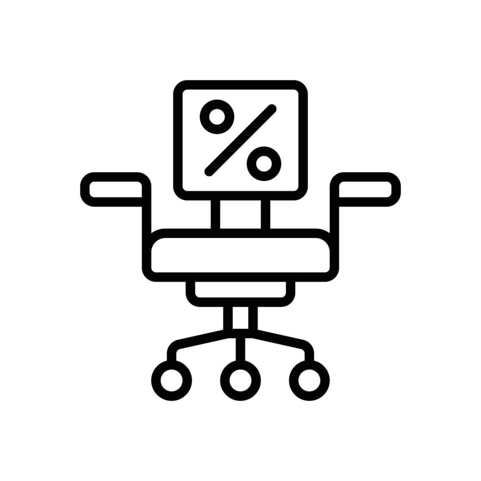 furniture discount icon. vector line icon for your website, mobile