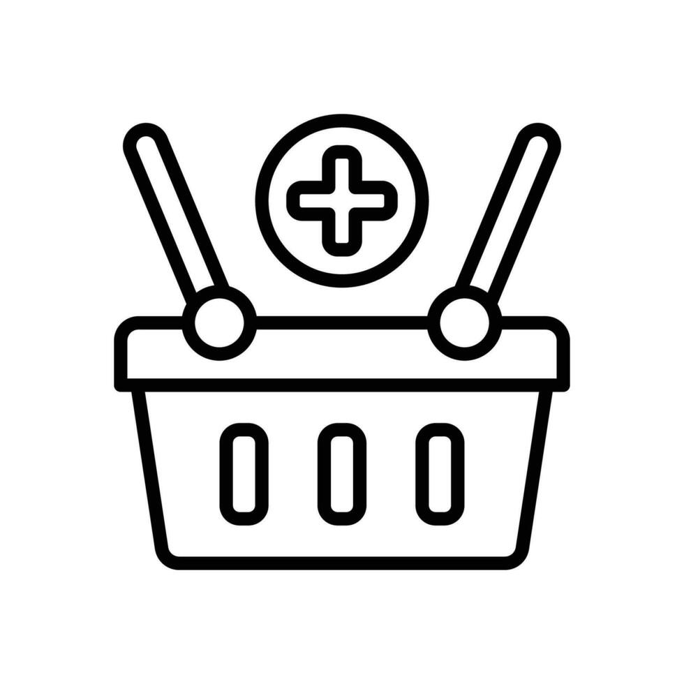 add to cart icon. vector line icon for your website, mobile, presentation, and logo design.