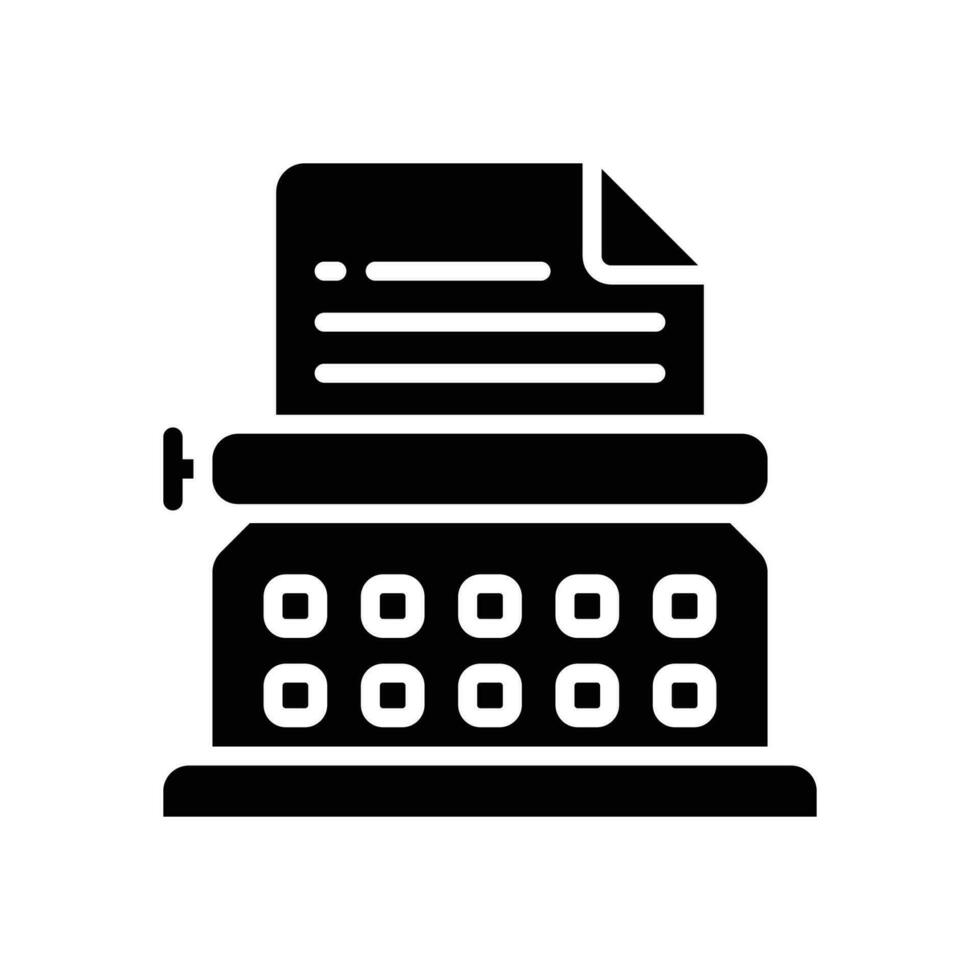 typewriter icon. vector glyph icon for your website, mobile, presentation, and logo design.