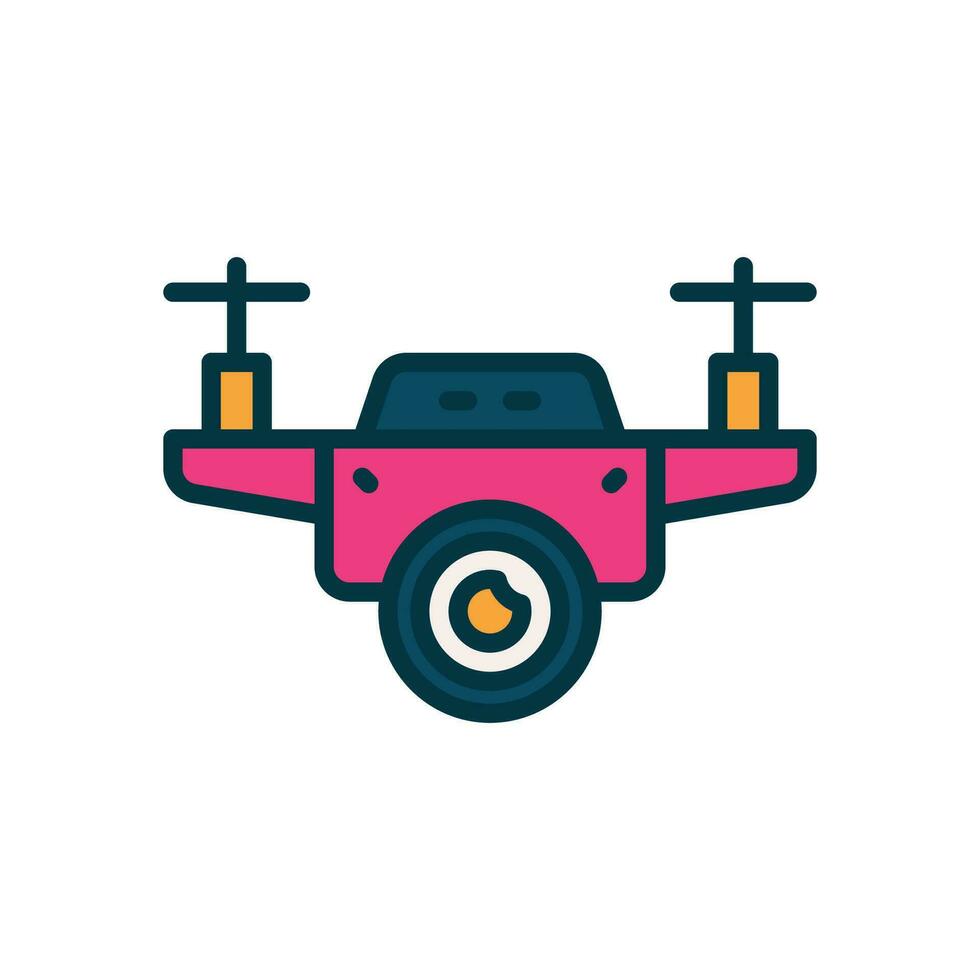 drone camera icon. vector filled color icon for your website, mobile, presentation, and logo design.