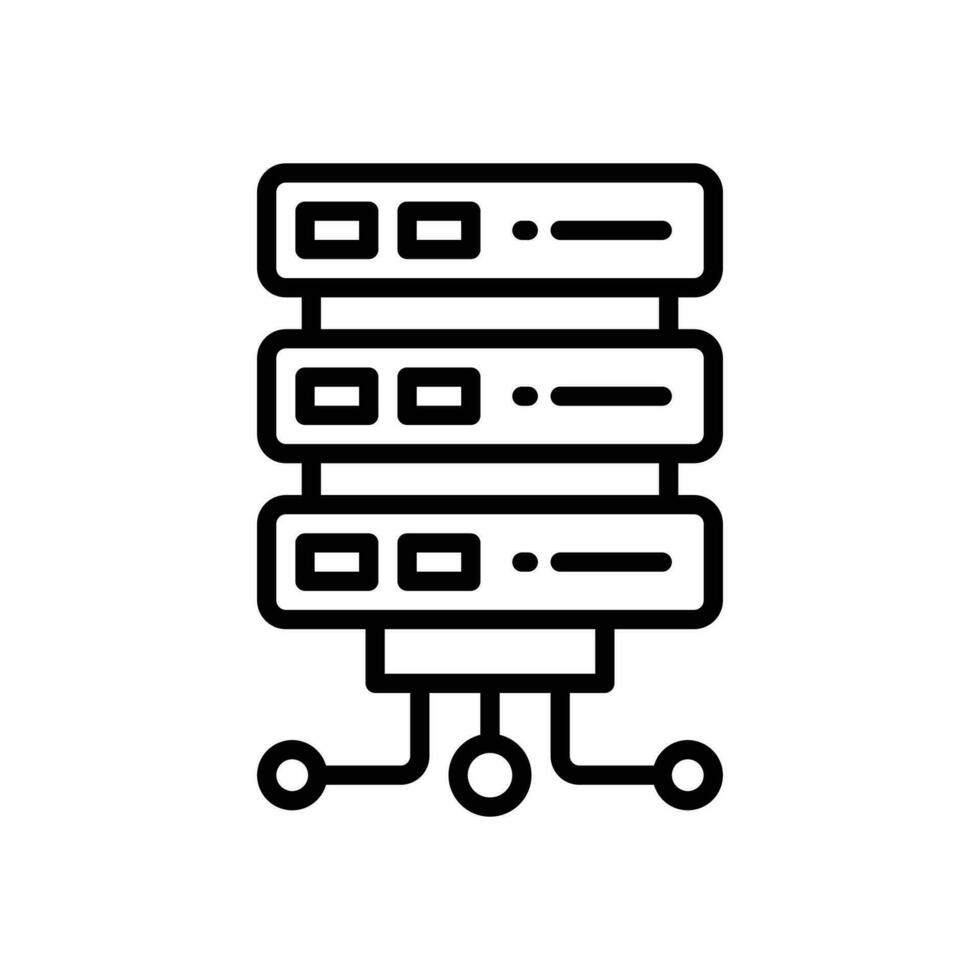 database icon. vector line icon for your website, mobile, presentation, and logo design.