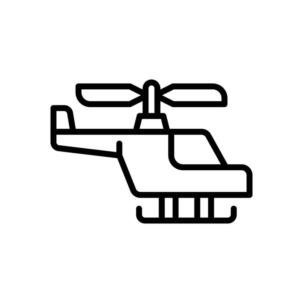 helicopter icon. vector line icon for your website, mobile, presentation, and logo design.