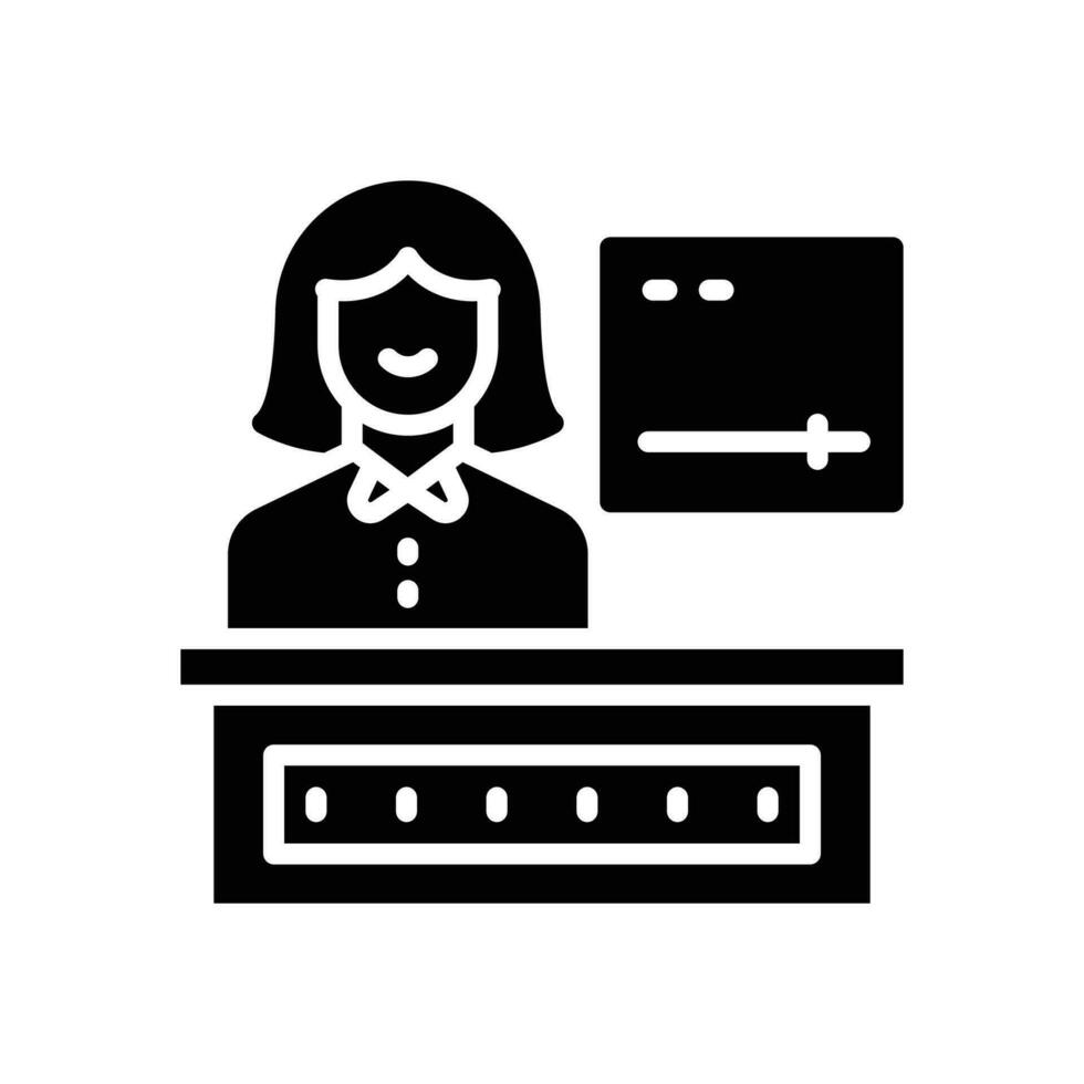 news reporter icon. vector glyph icon for your website, mobile, presentation, and logo design.