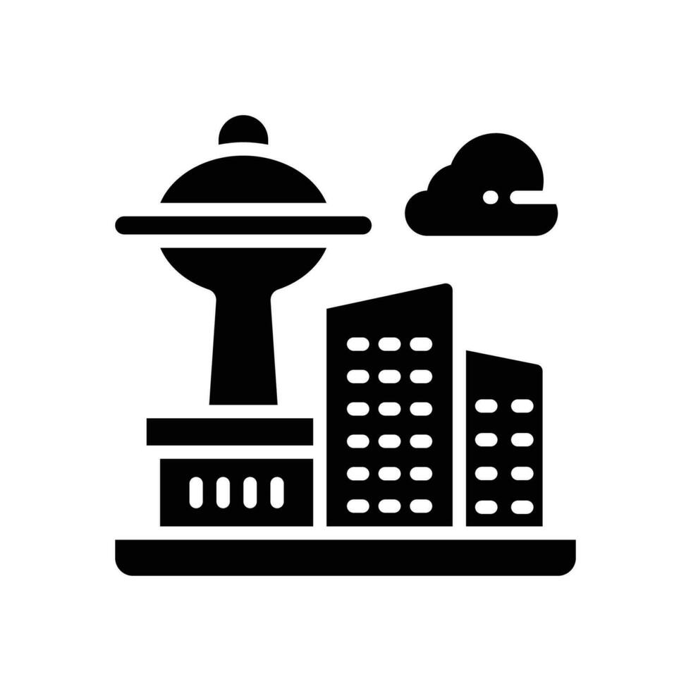 smart city icon. vector glyph icon for your website, mobile, presentation, and logo design.