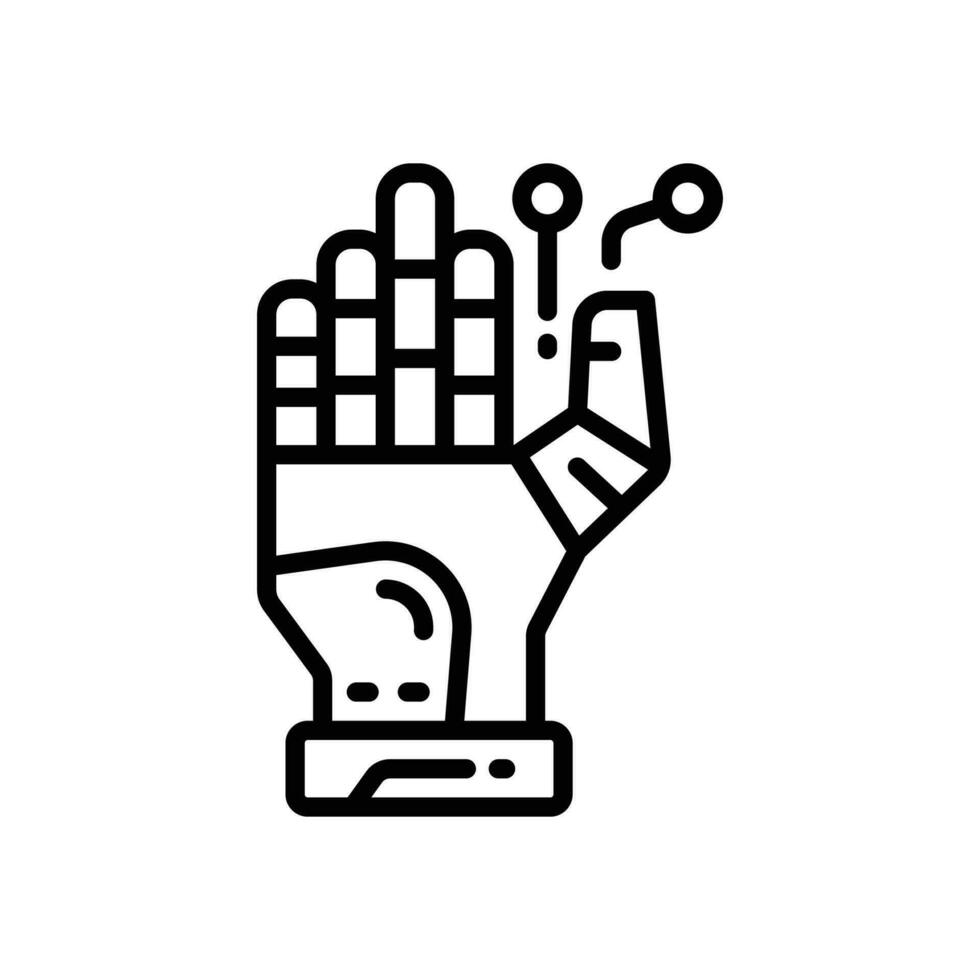 robótico mano icono. vector línea icono para tu sitio web, móvil, presentación, y logo diseño.