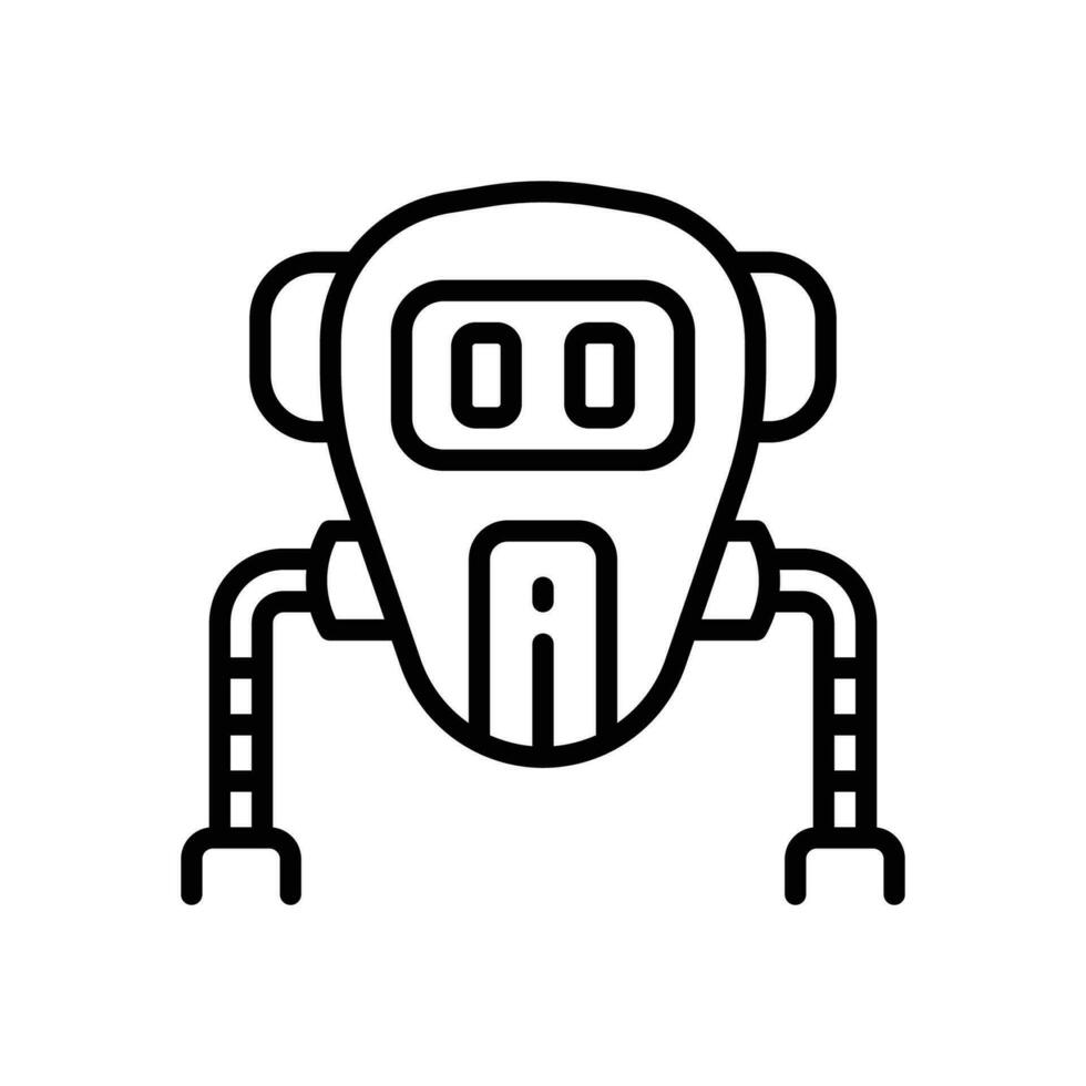 space robot icon. vector line icon for your website, mobile, presentation, and logo design.