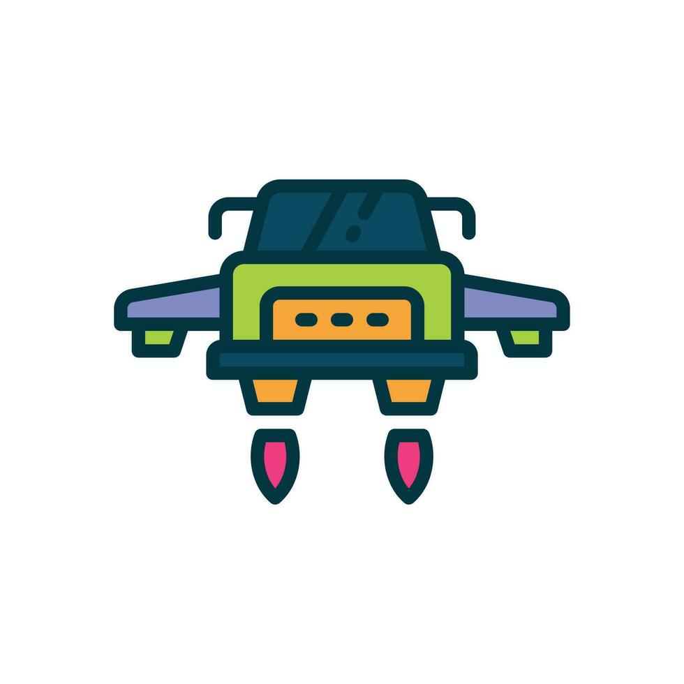 flying car icon. vector line icon for your website, mobile, presentation, and logo design.