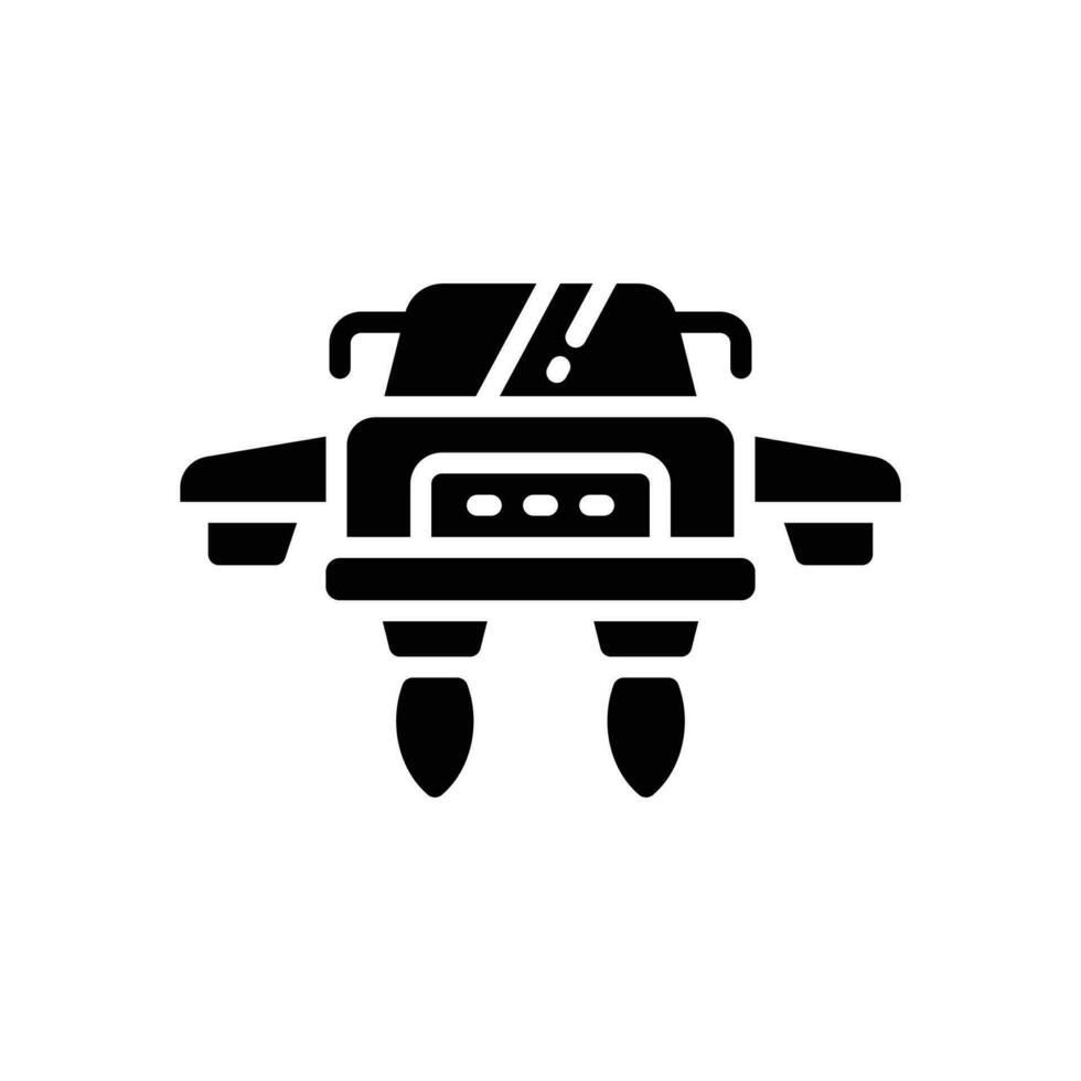 flying car icon. vector glyph icon for your website, mobile, presentation, and logo design.