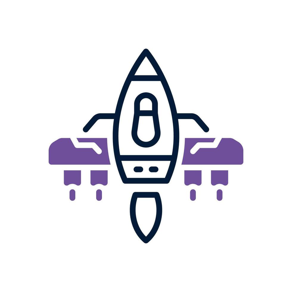 space ship icon. vector dual tone icon for your website, mobile, presentation, and logo design.