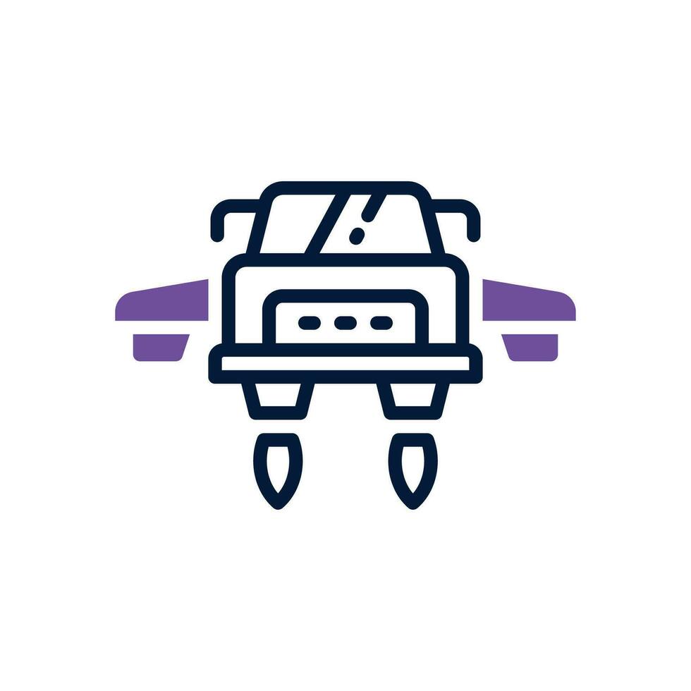 flying car icon. vector dual tone icon for your website, mobile, presentation, and logo design.